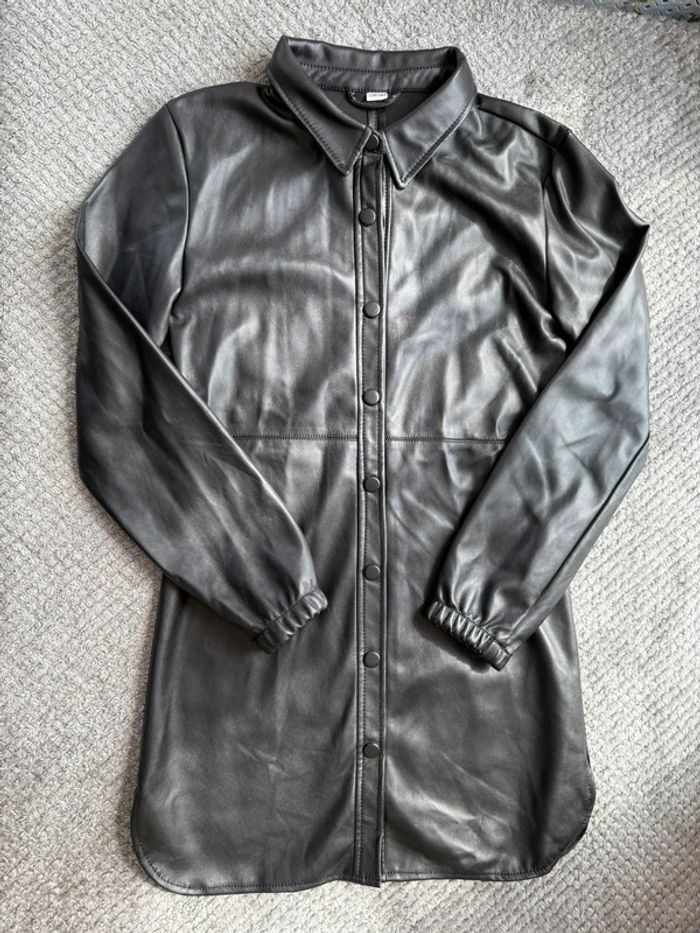 Veste longue similicuir (14 ans )