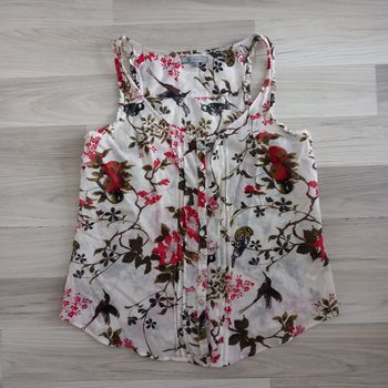 Gilet femme sans manche imprimé fleur Tex taille S