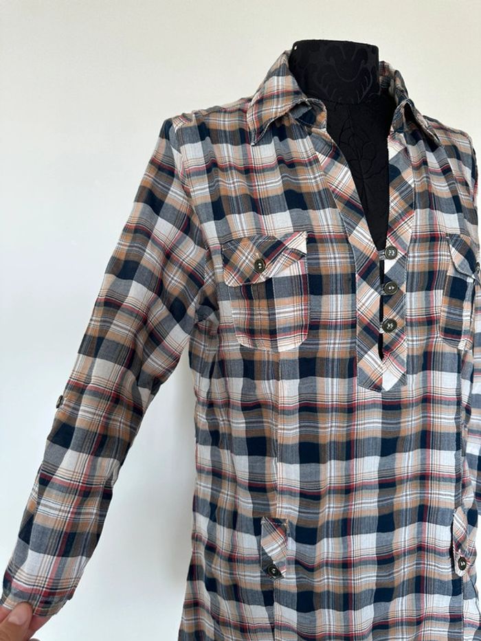 Chemise tunique à carreaux Cache Cache - photo numéro 2
