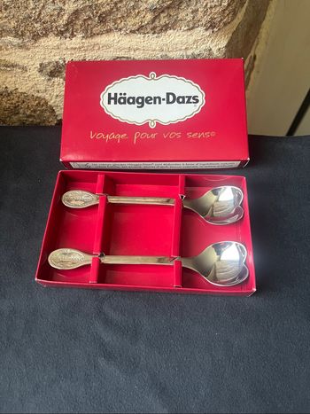 Lot de deux petites cuillères Haagen- Dazs