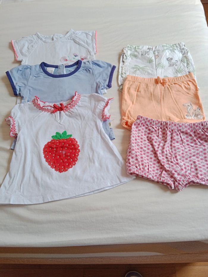 lot de vêtements été fille taille 6 mois