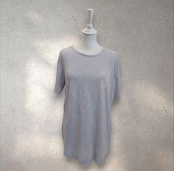 Blouse fluide manches courtes lila taille 46-48