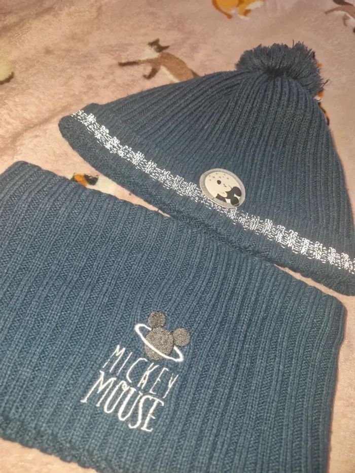 Ensemble bonnet + snood Mickey Mouse - photo numéro 5