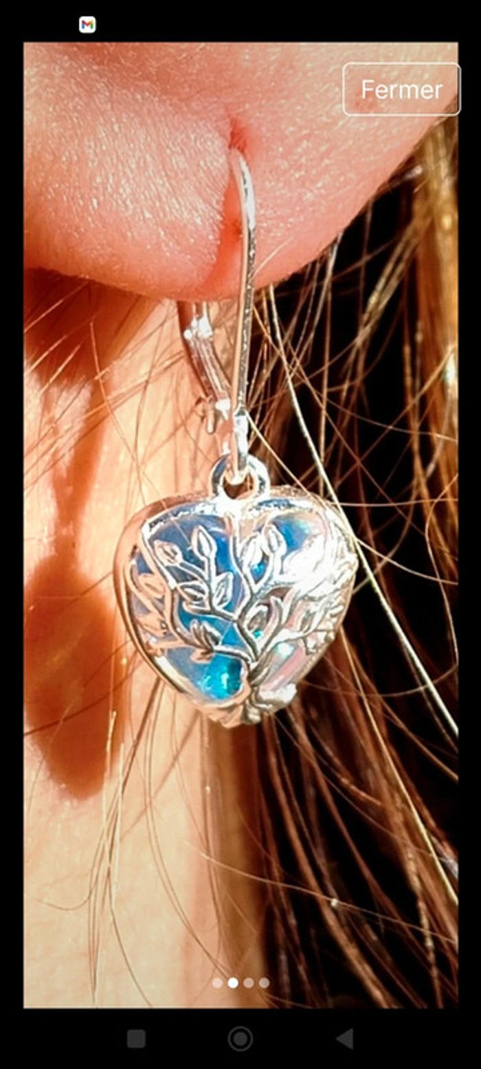 Boucles d’oreilles LuneMystique💫 en argent massif et pierre de lune - photo numéro 3