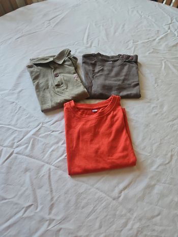 Lot 3 T-shirts- Polo garçon- 4 ans