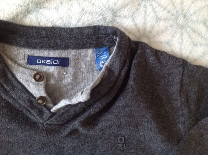 Pull Okaidi gris - 3 ans - photo numéro 3
