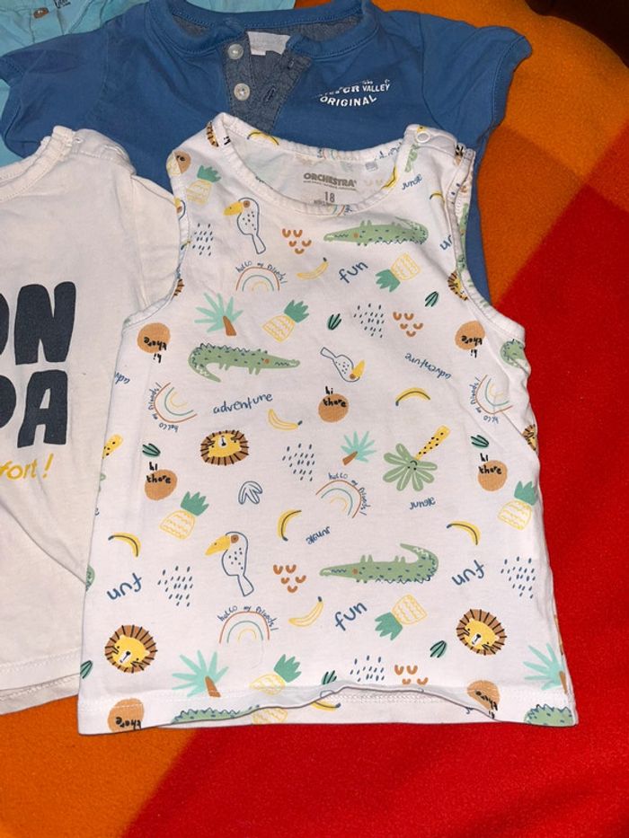 Lot de 5 t-shirt bébé - 18 mois - photo numéro 6