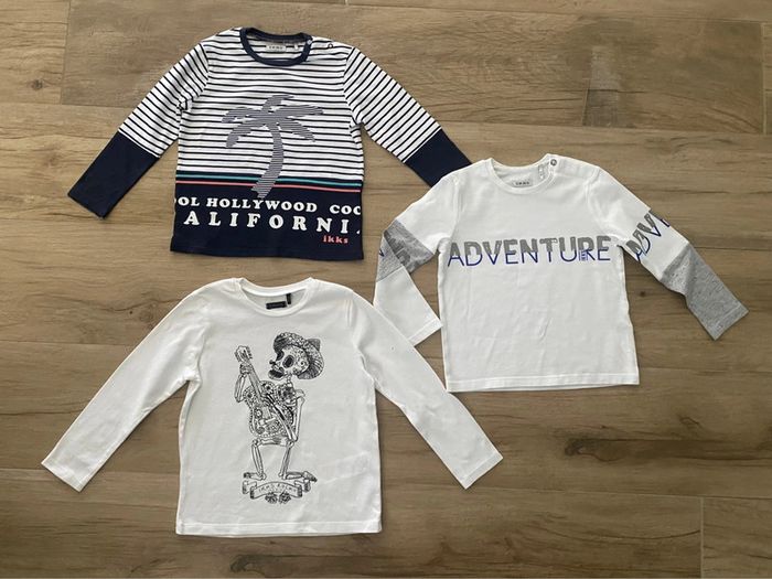 3 tshirts manches longues IKKS 3 ans 98 cm