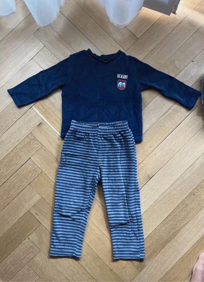 Pyjama velours 2 pièces