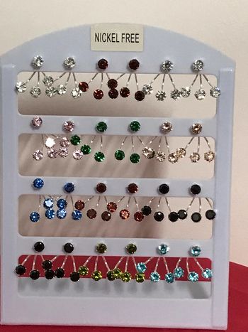 Boucles d'oreilles bleues