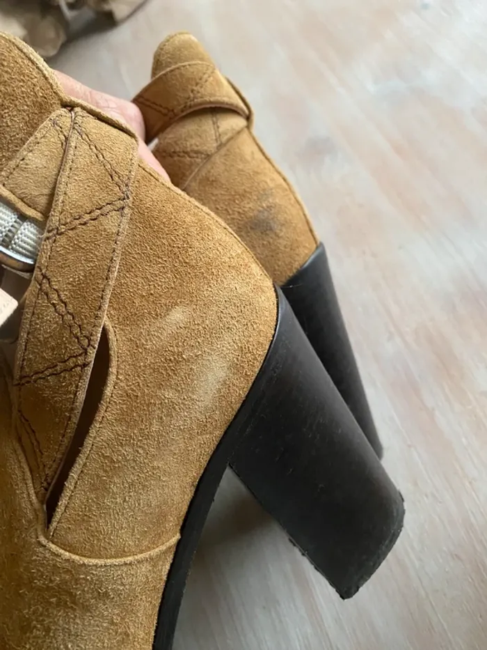 Bottines ajourées camel Minelli - photo numéro 8