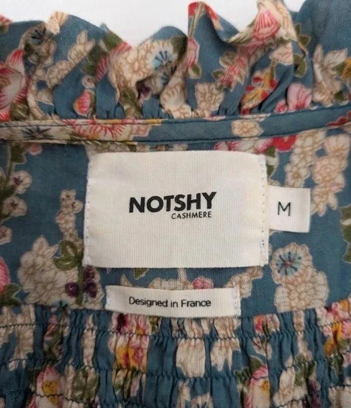 Chemisier blouse fleurie 100% coton - Not Shy - taille M - photo numéro 7