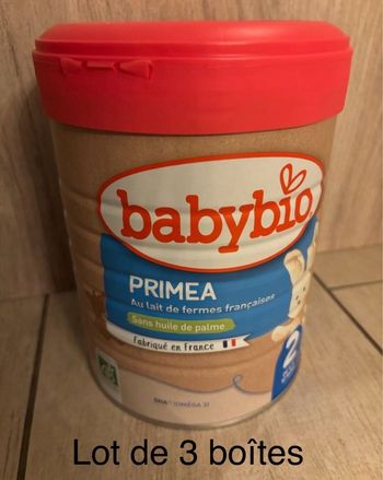 Lait en poudre infantile Babybio Primea 2ème âge 