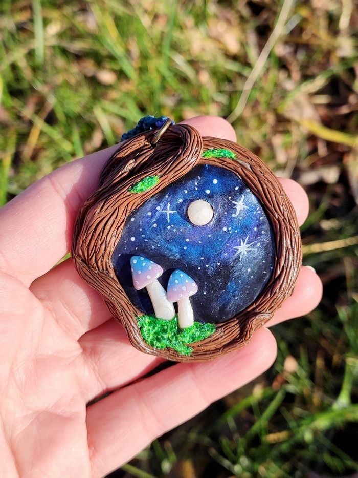 Collier champignon féerique fait main - photo numéro 8