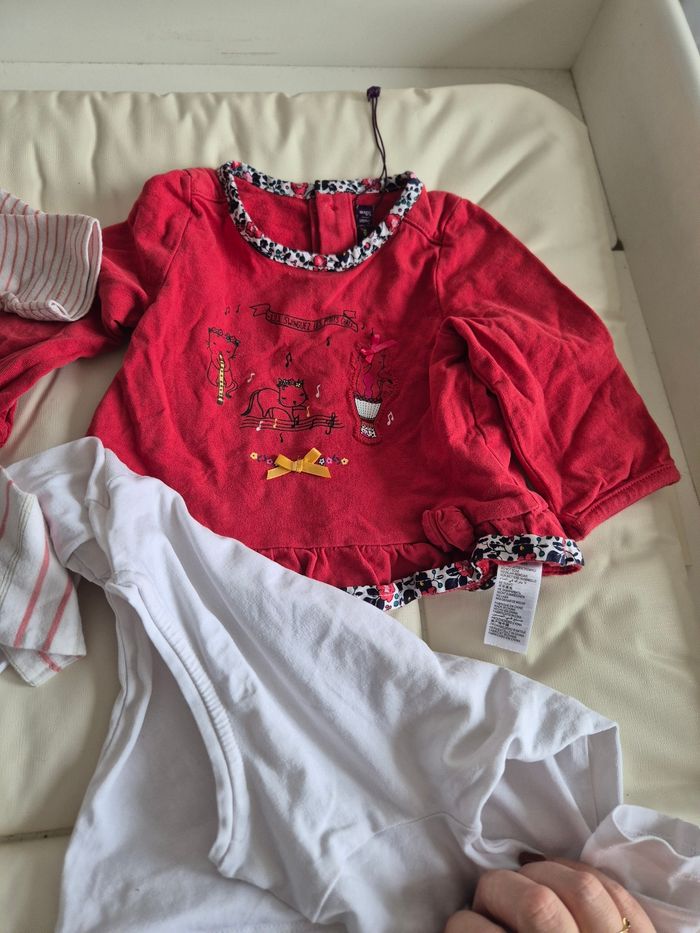 Lot de tee-shirt à manches longues 3 mois - photo numéro 3