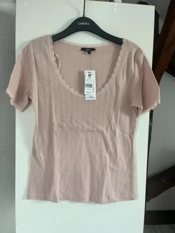 Top vieux rose