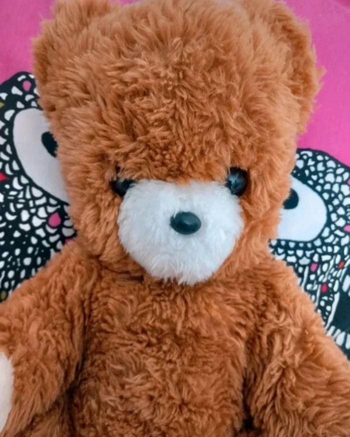 Peluche ours assis boulgom marron 38 cm - photo numéro 4