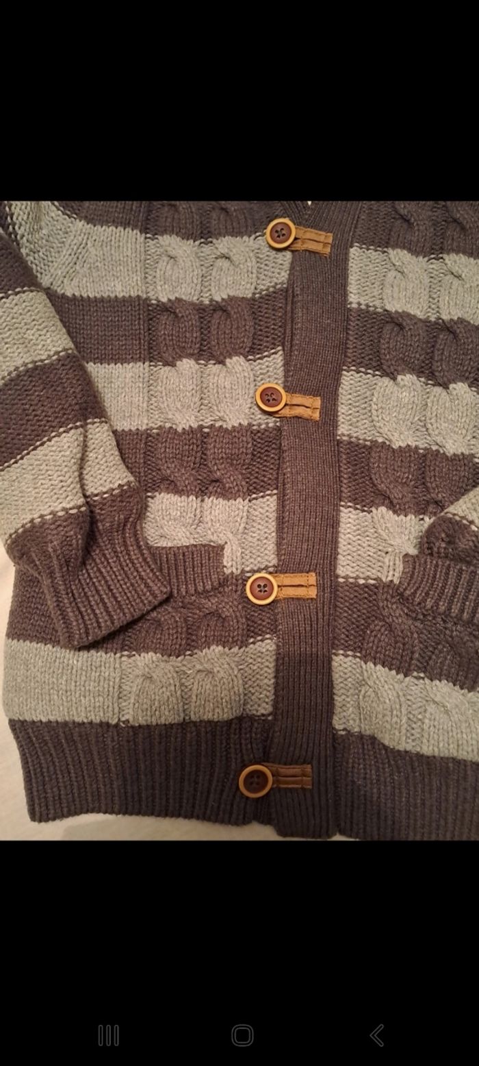 Veste capuche boutonnée et molletonnée Vertbaudet - photo numéro 3