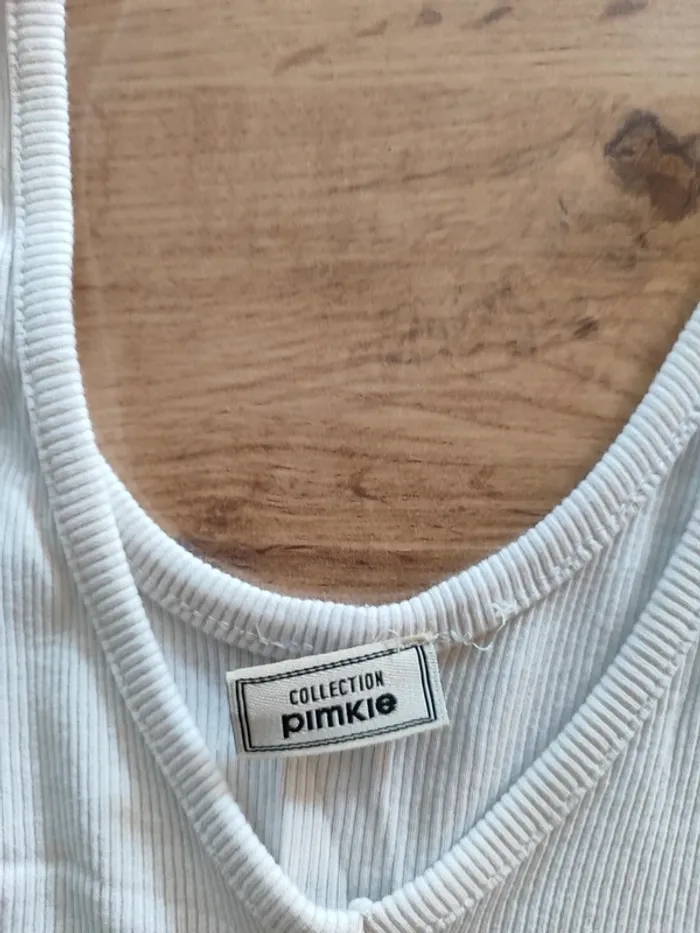 Débardeur Pimkie Blanc Côtelé, Taille M - Basique Confortable et Tendance ! - photo numéro 5