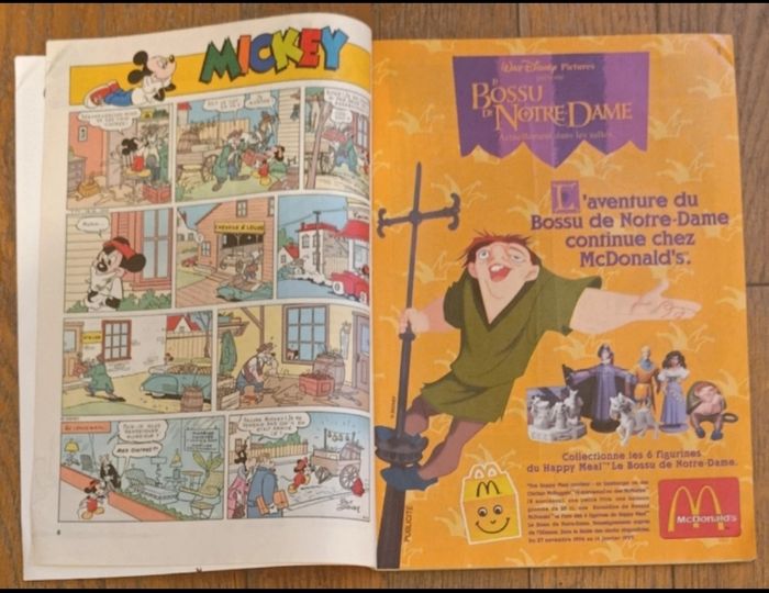 Ancien journal de mickey avec cadeau jeu Bossu de notre dame N°2322 de 1996 vintage - photo numéro 6