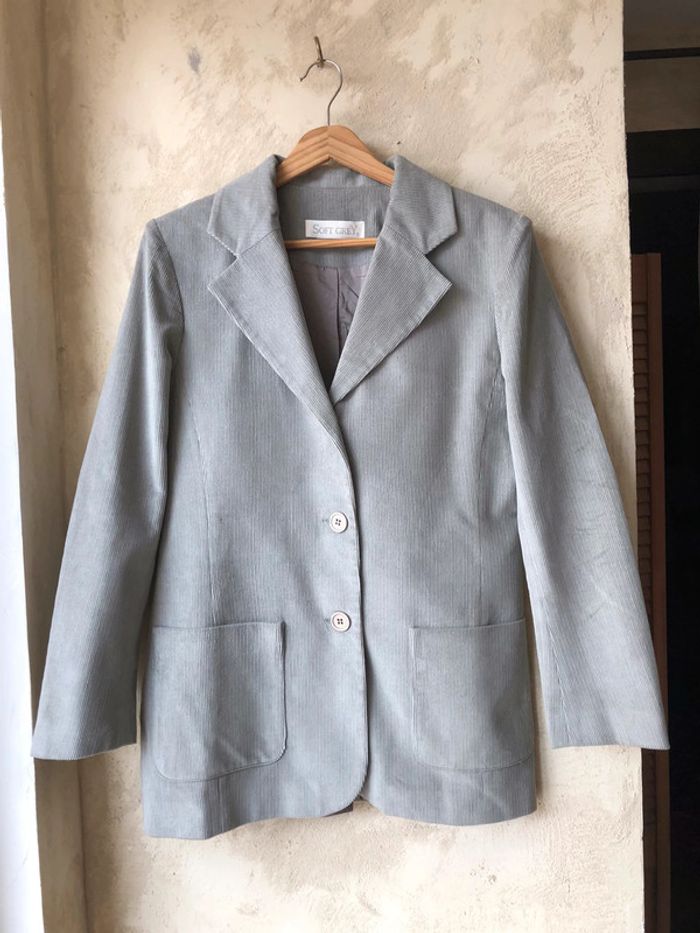 Blazer en velours côtelé vintage 38 - photo numéro 2