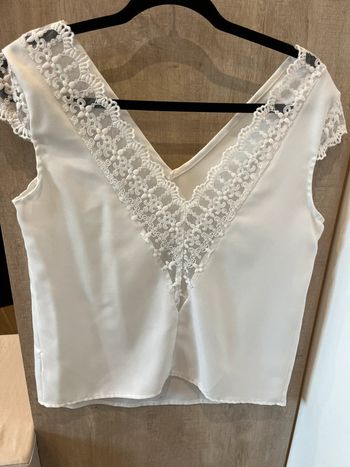 Débardeur SHEIN blanc dentelle
