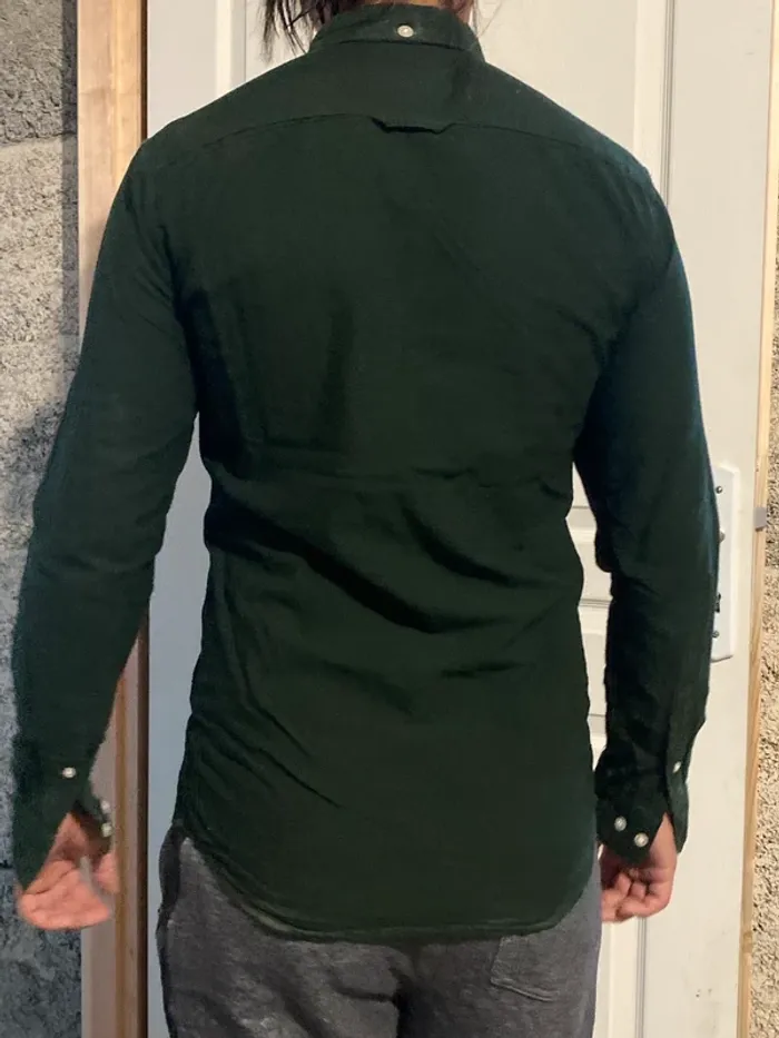 Chemise homme H&M vert forêt/ fonce regular fit - photo numéro 2