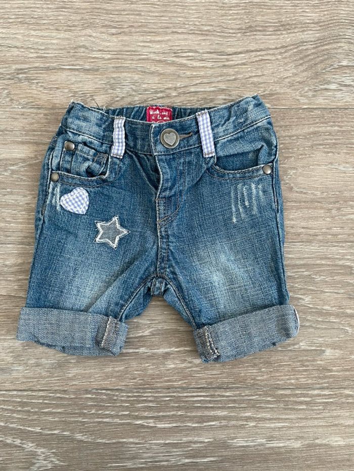 Short en jean fille 3 mois