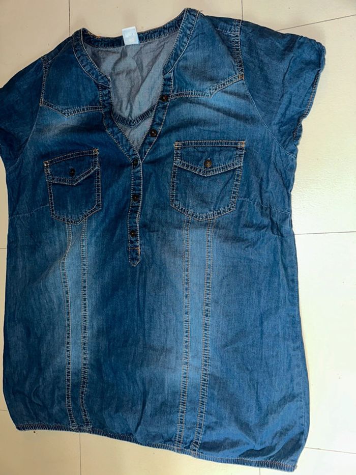 Top en jean femme T40 - photo numéro 3