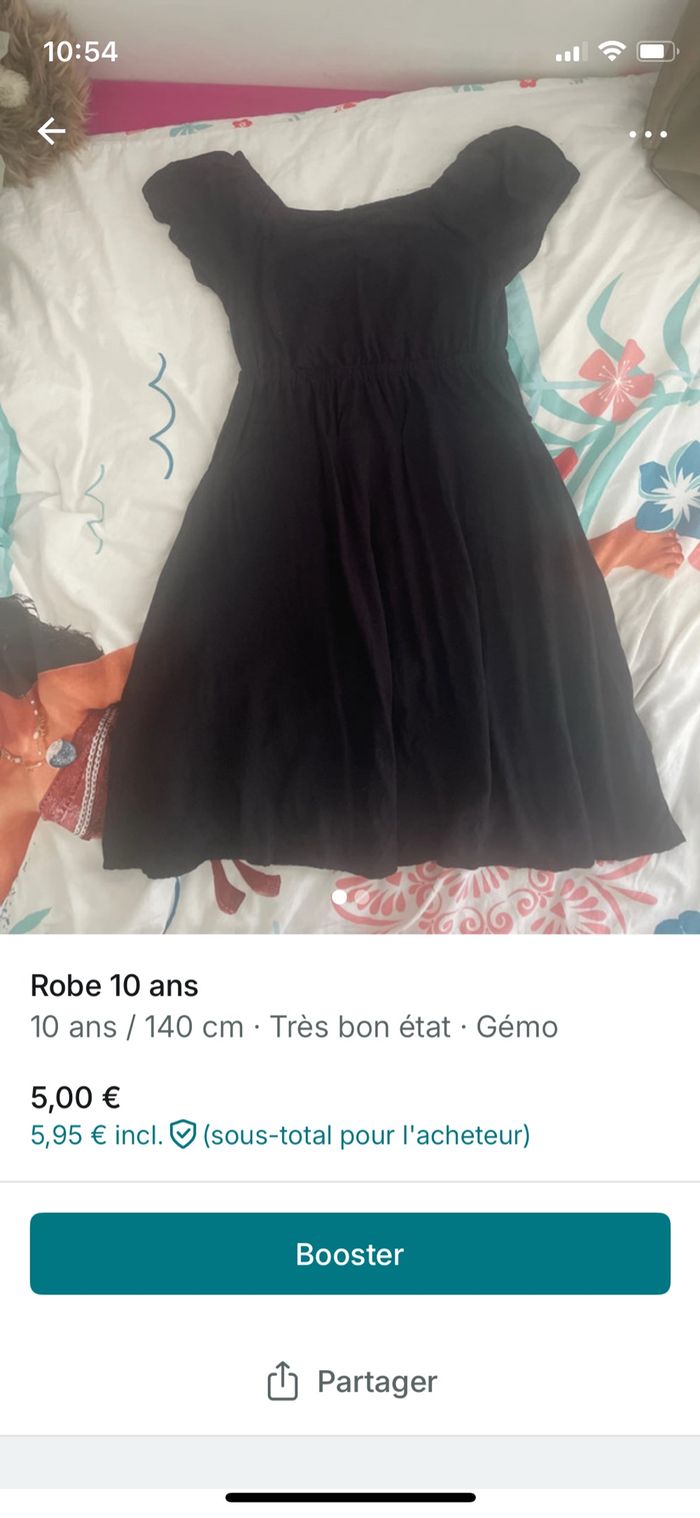 Robe fluide 10 ans