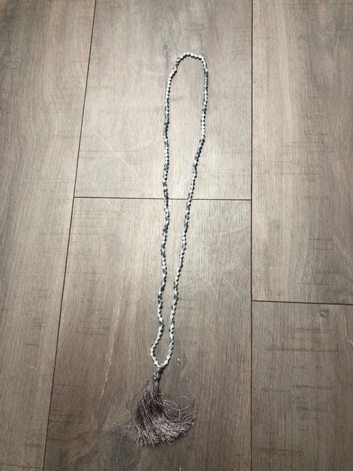 Sautoir bleu ciel fantaisie - photo numéro 3