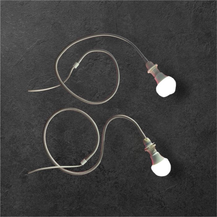 Lot de 2 lampes à base flexible culot E14 - photo numéro 2