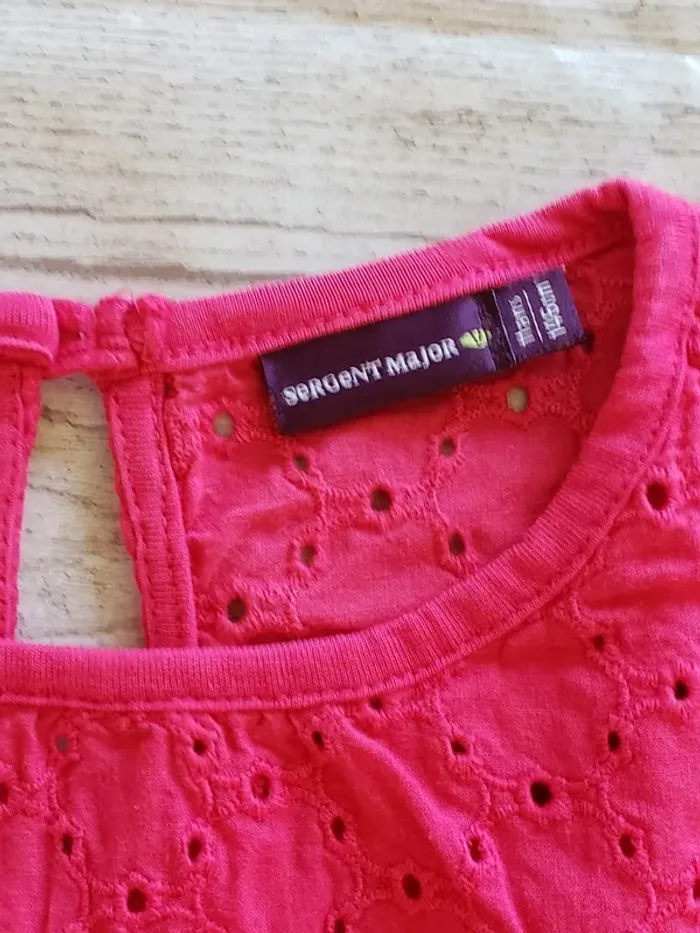 Tee-Shirt sergent major 11 ans fuchsia - photo numéro 5