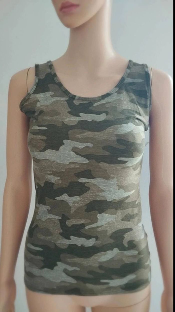 Débardeur camouflage taille m femme