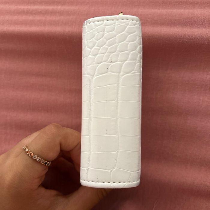 Porte-monnaie / Portefeuille blanc avec motifs (croco) - photo numéro 5