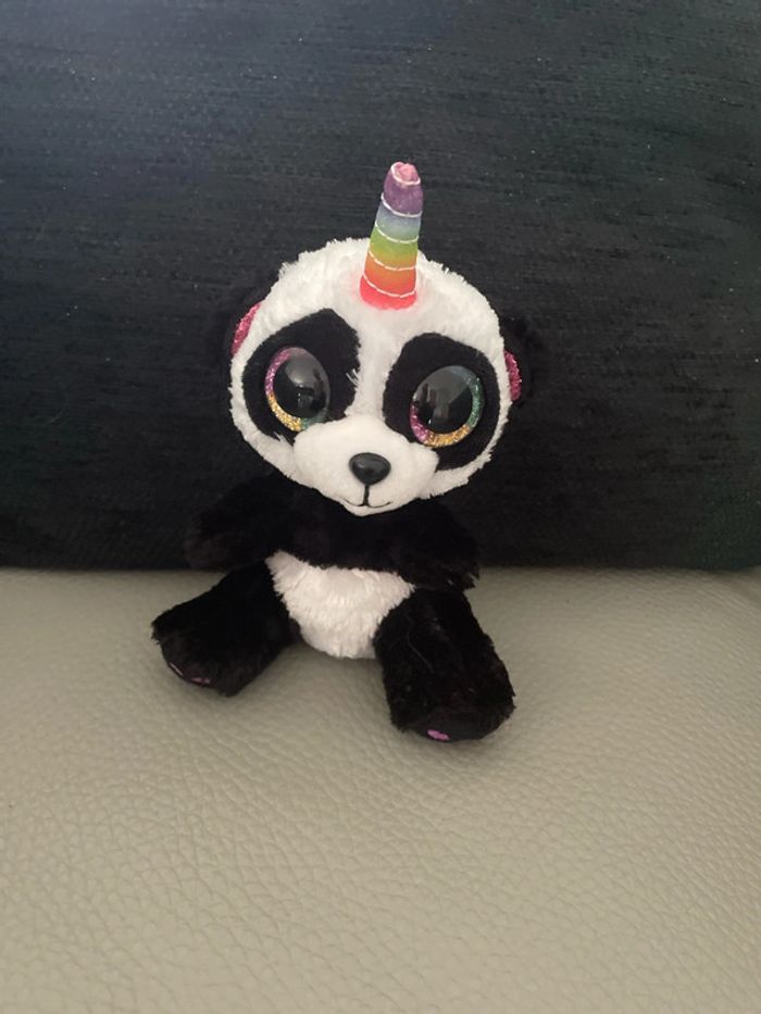 ty peluche doudou panda licorne enfant collection 15 cms