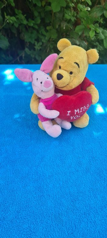 Winnie l'ourson et porcinet "I miss you"