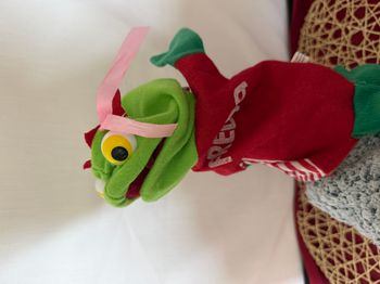 Jouet marionnette à main Frieda grenouille série télévisée revue zoo vintage années 70