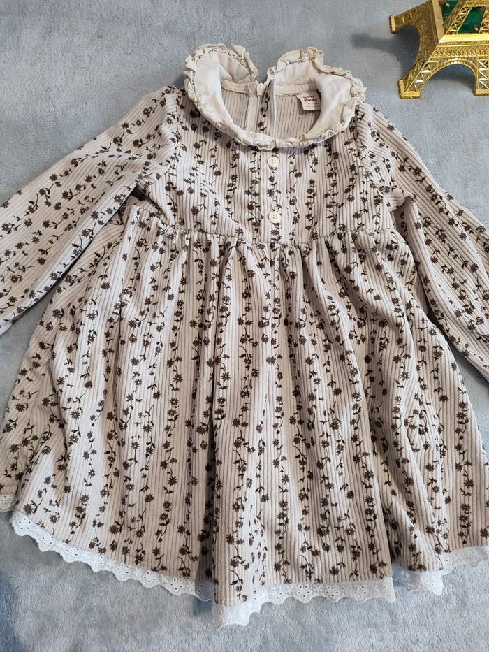 Robe côtelée à col 18/24 mois - photo numéro 2