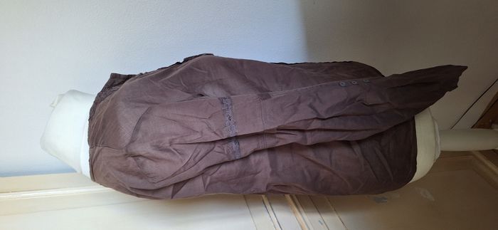 Chemisier marron taille 38 manches longues comptoir des cotonniers - photo numéro 4