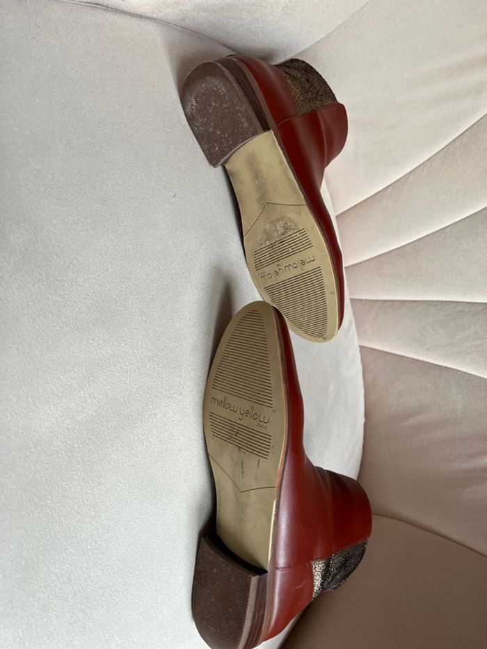 Bottines en cuir cognac taille 36 - Mellow Yellow - photo numéro 6