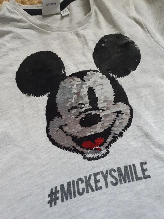 Tee-shirt mickey à sequins 5 ans - photo numéro 4