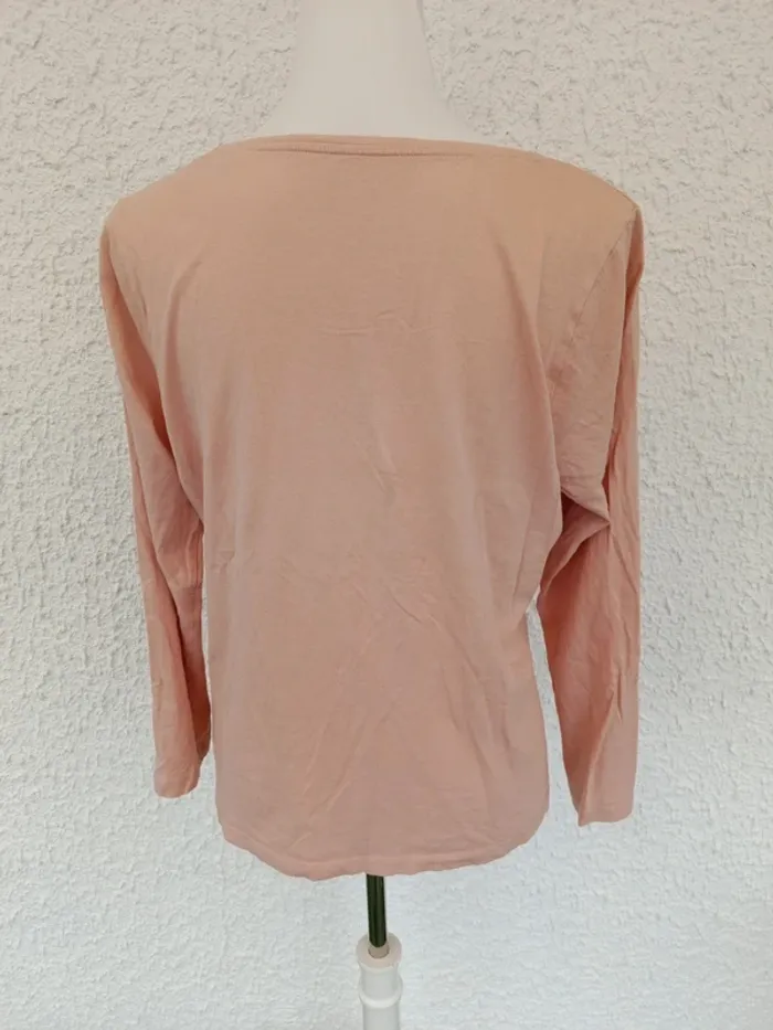 Haut pyjama rose saumon esmara lingerie manches longues taille 40/42 - photo numéro 2