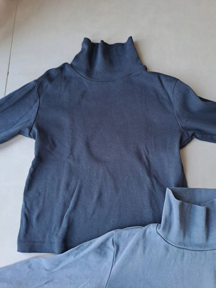 Lot de 3 t shirts col roulé coton 4A Vertbaudet - TBE - photo numéro 3