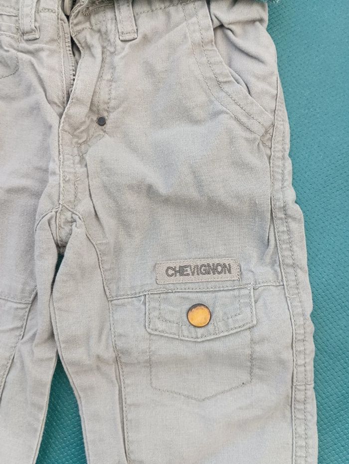 Ensemble short et t-shirt Chevignon en très bon état taille 18 mois - photo numéro 2