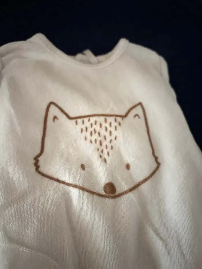 Lot 2 pyjamas velours blanc - photo numéro 2