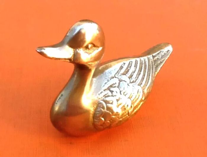 Canard en laiton Avec détail du plumage - photo numéro 9