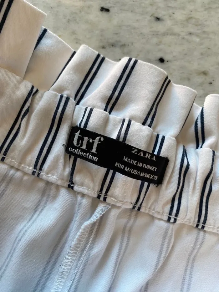 Short taille haute rayé Zara M - photo numéro 5