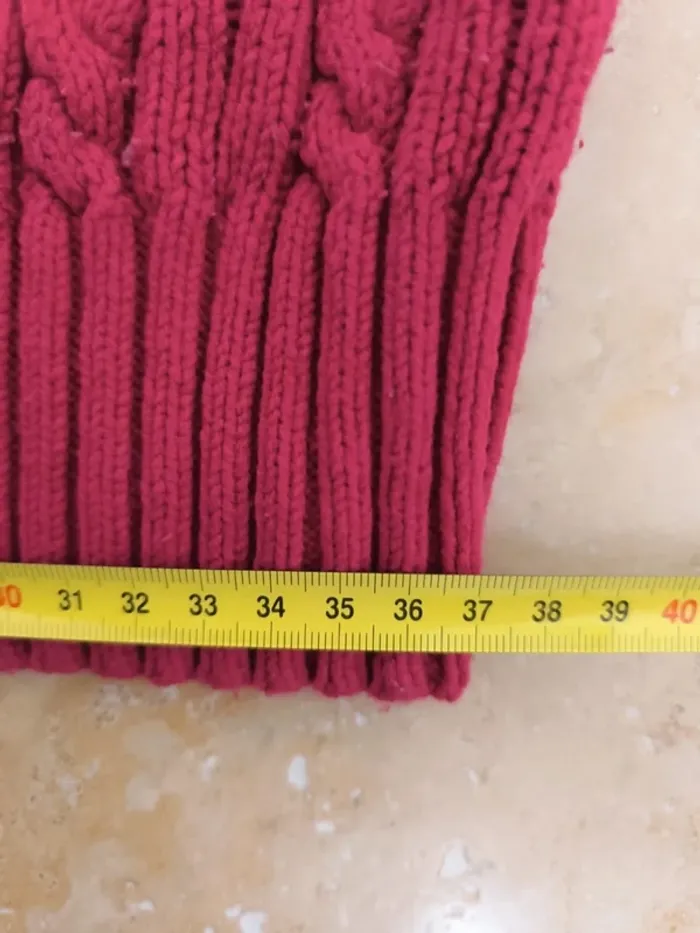 Joli pull col rond rose femme taille L Tommy Hilfiger avec logo et manches longues - photo numéro 9