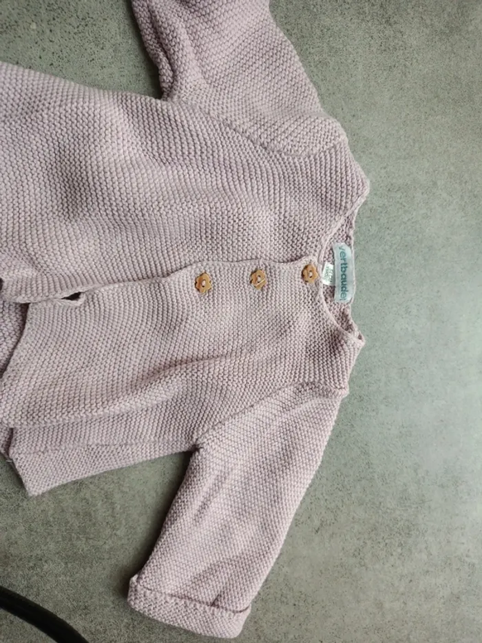Gilet Verbaudet parme lilas violet 54cm - photo numéro 2